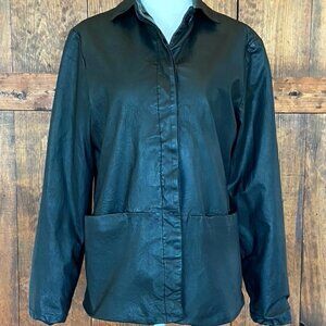 Vintage Brooks Women's Black Leather Moto Jacket Sz S